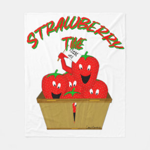 Strawberry Time! Fleece Blanket