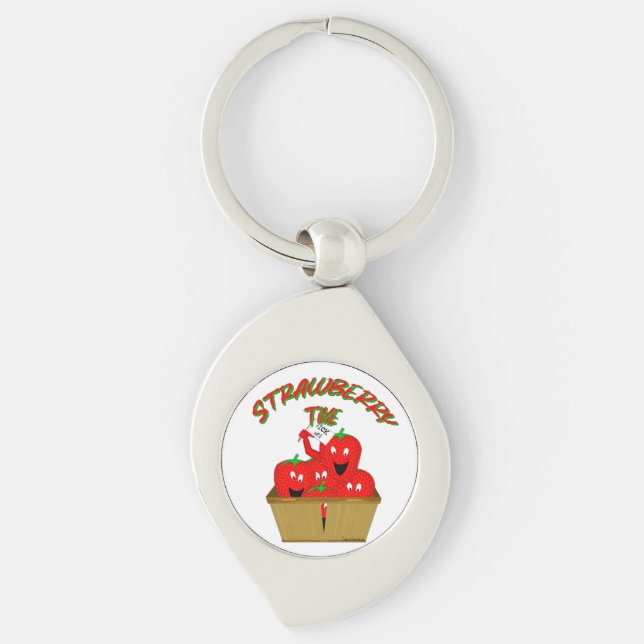 Strawberry Time! Key Ring (Front)