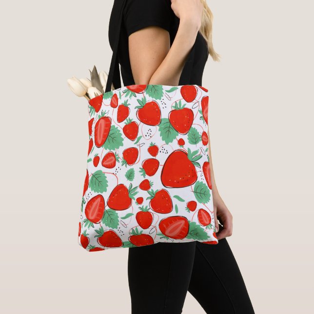 Strawberry Tote Bag (Close Up)
