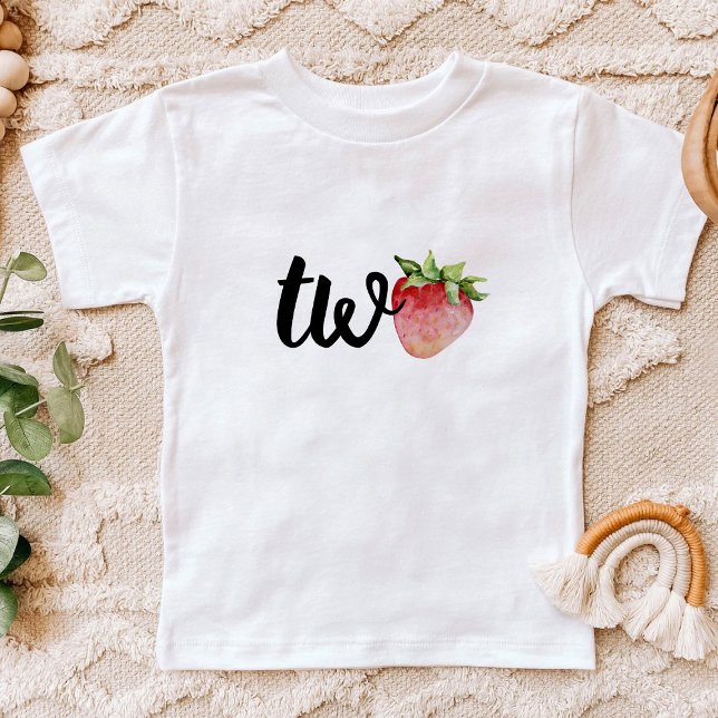 Strawberry TWO Birthday Baby T-Shirt (Creator Uploaded)