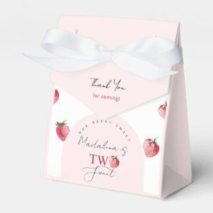 Strawberry Two sweet 2nd birthday party Favor Box