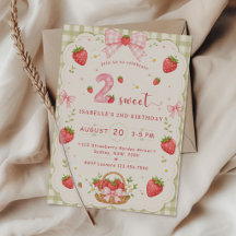Strawberry Two Sweet Berry 2nd Birthday Party