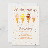 Strawberry Vanilla Chocolate Scoop Bridal Shower