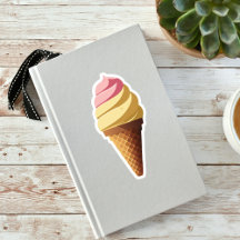 Strawberry Vanilla Ice Cream Cone
