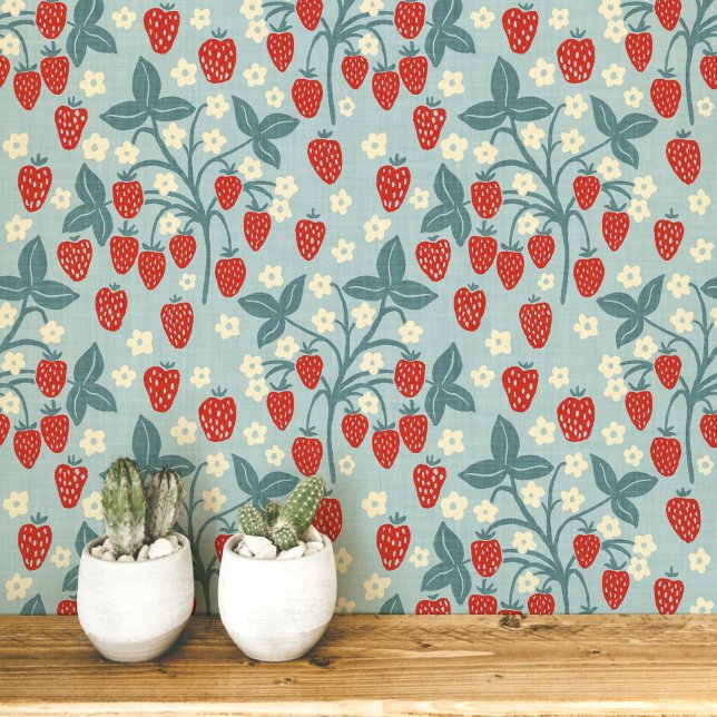 Strawberry Vine Heritage Cottage Style Wallpaper (Creator Uploaded)