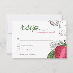 Strawberry Vine RSVP Card