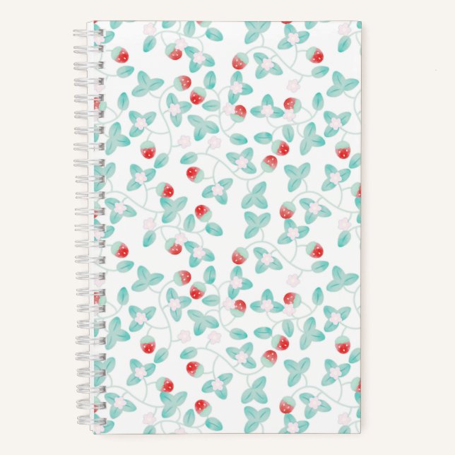 Strawberry Vine White Notebook (Front)