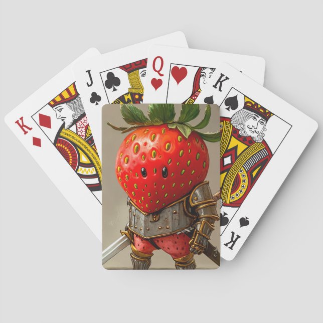Strawberry Warrior Playing Cards (Back)