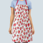 Strawberry Watercolor Apron<br><div class="desc">Sweet,  fun anf fruity watercolor strawberry design.   Perfect for your favourite cook,  chef or baker. Original art by Nic Squirrell</div>