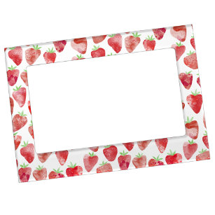 Strawberry Watercolor Magnetic Frame