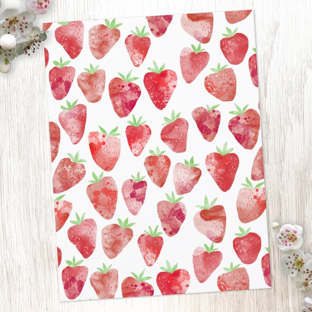 Strawberry Watercolor Postcard (Creator Uploaded)
