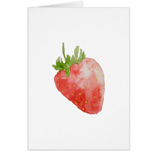 Strawberry Watercolor Print Greeting Card