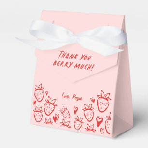 Strawberry Whimsical Coquette Girls Birthday Favour Box