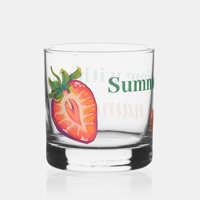 Strawberry Whiskey Glass (Front)