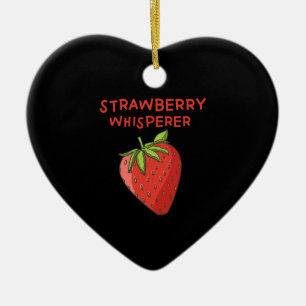 Strawberry Whisperer Ceramic Tree Decoration