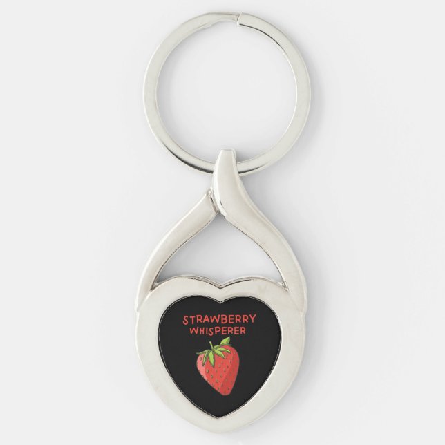 Strawberry Whisperer Key Ring (Front)