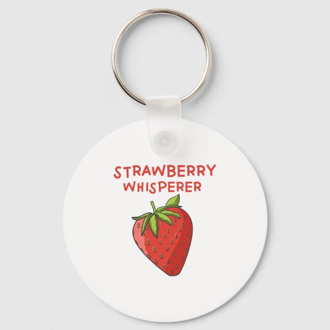 Strawberry Whisperer Key Ring (Front)