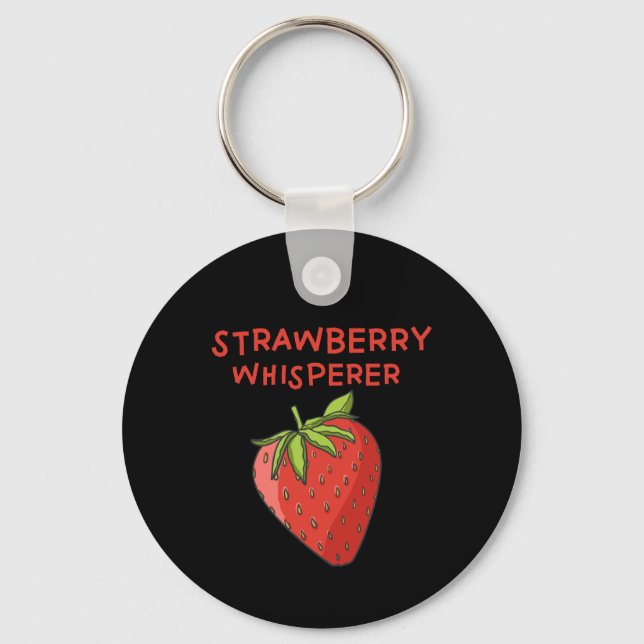 Strawberry Whisperer Key Ring (Front)