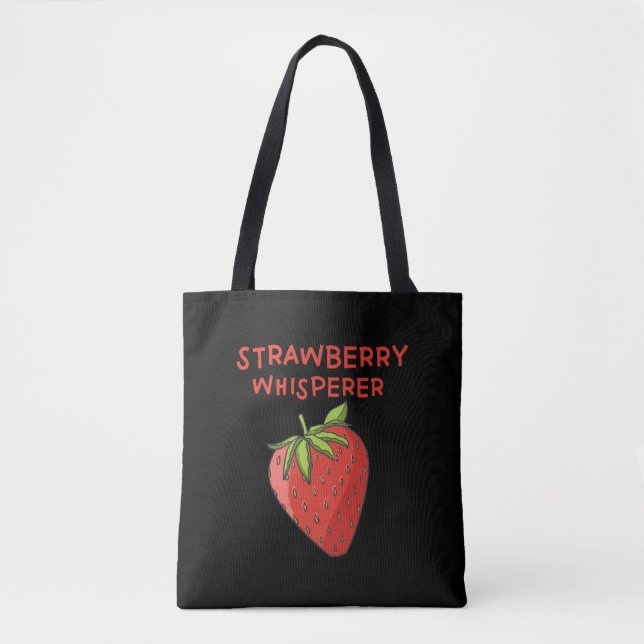 Strawberry Whisperer Tote Bag (Front)