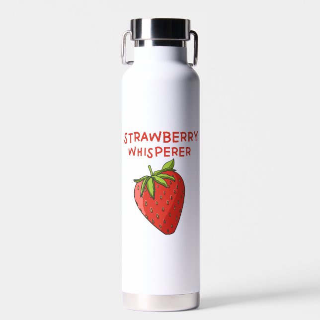 Strawberry Whisperer Water Bottle (Front)