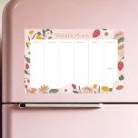 Strawberry Wildflower Floral Girly Weekly Planner  Magnetic Dry Erase Sheet<br><div class="desc">A beautiful way to organise your busy week is with our weekly planner magnetic dry eraser sheet. Our beautiful weekly magnetic dry easer sheet features our own hand-drawn strawberry wildflower florals. The days of the week are organised in columns for you to organise your days. Illustrations by Moodthology Papery</div>