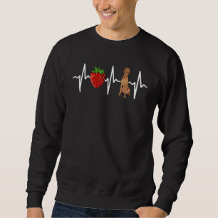 Strawberry Wirehaired Vizsla Heartbeat Dog Sweatshirt