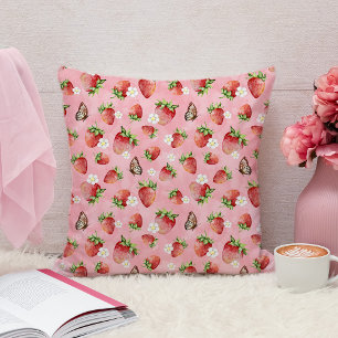 Strawberry with Butterfly Cushion