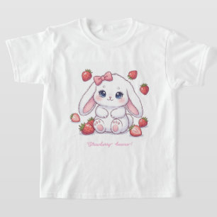 Strawberry Wonderland Bunny - Anime Style Kawaii T-Shirt