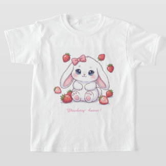 Strawberry Wonderland Bunny - Anime Style Kawaii T-Shirt