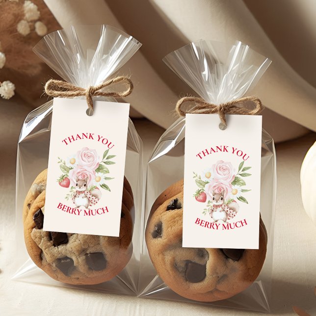 Strawberry Woodland Baby Shower Gift Tags (Creator Uploaded)