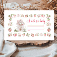 Strawberry Woodland Baby Shower Note for Baby