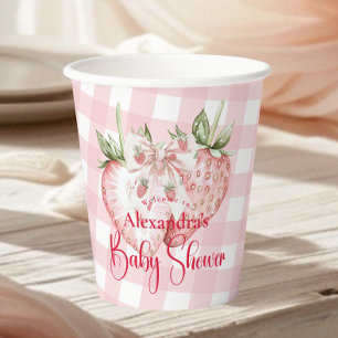 Strawberry Woodland Baby Shower Paper Cups