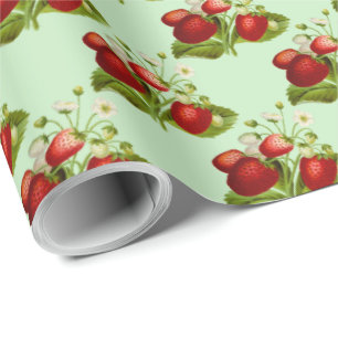 Strawberry wrapping paper