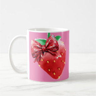 Strawberry wrapping paper coffee mug