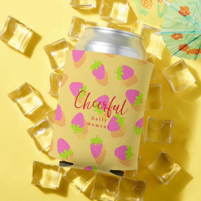 Strawberry Yellow Can Cooler (In Situ Summer)