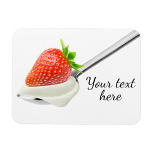 Strawberry yogurt magnet