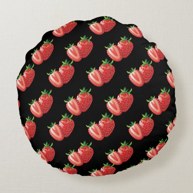 Strawberrys Round Cushion (Back)