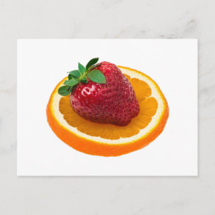 Strawbery and orange postcard