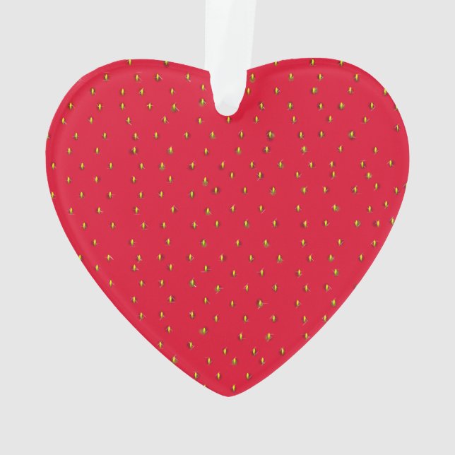 Strawsberry Background red Ornament (Back)