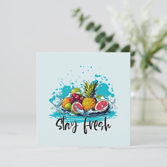 Stray Fresh - Summer - Watercolor Tropical Fruits (Standing Front)