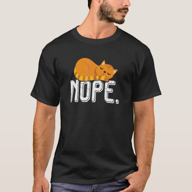 Stray Ginger Orange Cat Cute  Sleeping Pet Kitty T-Shirt (Front)