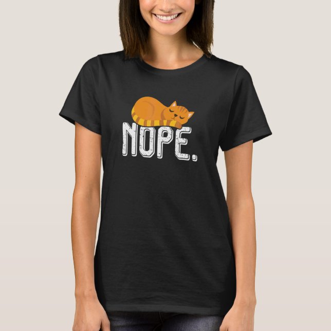 Stray Ginger Orange Cat Cute  Sleeping Pet Kitty T-Shirt (Front)