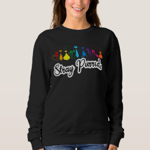 Stray Purride Colourful Cats Tnr Ear Tipped Sweatshirt