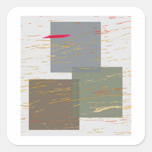 Streak Squares Square Sticker