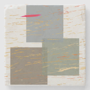 Streak Squares Stone Coaster