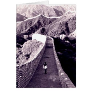 Streaking on the Great Wall of China -Blank Inside