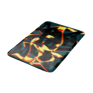 Streaks burnt yellow red looks terry, flawed spray bath mat
