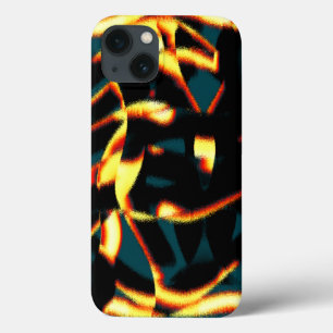 Streaks burnt yellow red looks terry, flawed spray iPhone 13 case