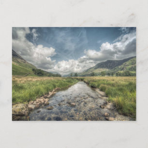Stream flowing from Buttermere Lake in Windermere, Postcard