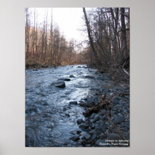 Stream in January - Print